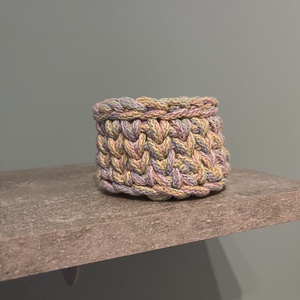 Horgolt vattakorong tartó - otthon & életmód - fürdőszoba - fürdőszobai tároló - Meska.hu