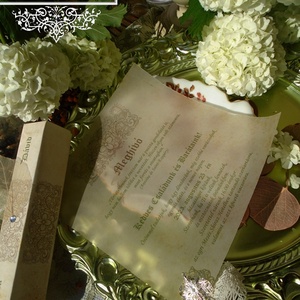 Díszdobozos Gyűrűk Ura stílusú esküvői meghívó tekercs - esküvő - meghívó & kártya - meghívó - Meska.hu