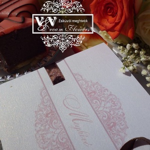 Esküvői meghívó kivehető kártyákkal barokk mintával - esküvő - meghívó & kártya - meghívó - Meska.hu