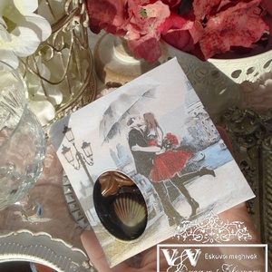 Esküvői meghívó belga bonbonnal díszdobozban , Esküvő, Meghívó & Kártya, Meghívó, Fotó, grafika, rajz, illusztráció, MESKA