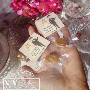 Esküvői köszönőajándék karamellás cukorka dísztasakban - esküvő - emlék & ajándék - köszönőajándék - Meska.hu