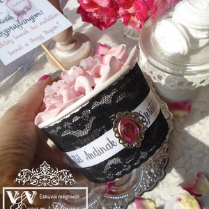 Koszorúslány felkérő mini rózsa box rózsakvarc ásvány karkötővel - esküvő - meghívó & kártya - koszorúslány felkérő - Meska.hu