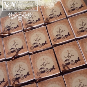 Dobozos esküvői meghívó hintós grafikával csipkével díszítve - esküvő - meghívó & kártya - meghívó - Meska.hu