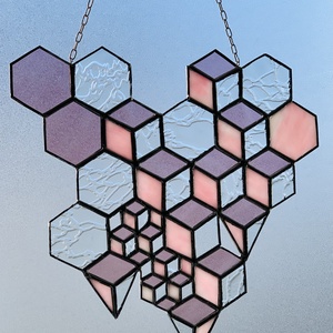 Fényfogó jégvarázs Rose I - Tiffany festett üveg  - otthon & életmód - dekoráció - asztal és polc dekoráció - díszüveg - Meska.hu