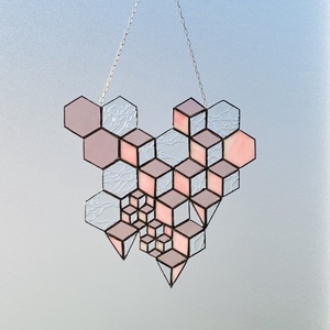 Fényfogó jégvarázs Rose I - Tiffany festett üveg  - otthon & életmód - dekoráció - asztal és polc dekoráció - díszüveg - Meska.hu