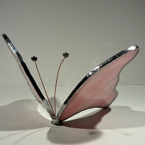 Pillangó opal rózsaszín - otthon & életmód - dekoráció - asztal és polc dekoráció - díszüveg - Meska.hu