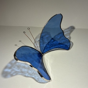 Pillangó fényáteresztő levendula kék - otthon & életmód - dekoráció - asztal és polc dekoráció - díszüveg - Meska.hu