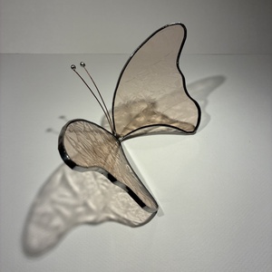 Pillangó halvány rózsaszín virágos - otthon & életmód - dekoráció - asztal és polc dekoráció - díszüveg - Meska.hu