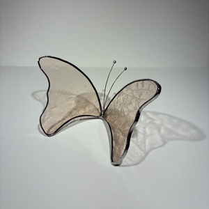 Pillangó halvány rózsaszín virágos - otthon & életmód - dekoráció - asztal és polc dekoráció - díszüveg - Meska.hu