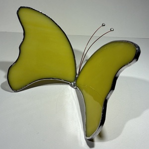 Pillangó sárga - otthon & életmód - dekoráció - asztal és polc dekoráció - díszüveg - Meska.hu