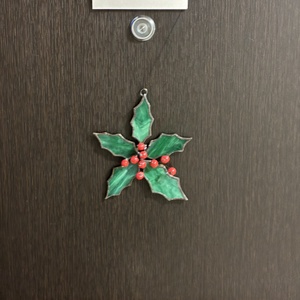  Tiffany magyal piros bogyókkal - otthon & életmód - dekoráció - asztal és polc dekoráció - díszüveg - Meska.hu