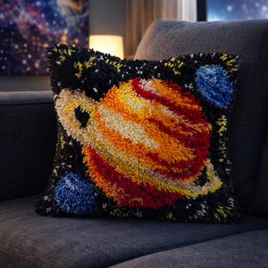 Kézzel készített subázott párnahuzat � kozmikus bolygó minta (40�40 cm) - otthon & életmód - lakástextil - párna & párnahuzat - díszpárnahuzat - Meska.hu