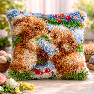 Kézzel készült nyuszis suba párnahuzat, Otthon & Életmód, Lakástextil, Párna & Párnahuzat, Díszpárna (belsővel együtt), Horgolás, Egy puha, bolyhos kis nyuszi a tavaszi mezőn – virágokkal, friss zölddel, égkék háttérrel.

Ez a pá..., MESKA