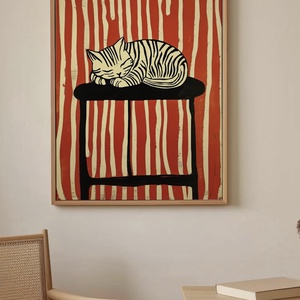 Alvó cica poszter � nyugodt, meghitt falikép, 42�30 cm - otthon & életmód - dekoráció - kép & falikép - poszter - Meska.hu