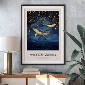 William Morris stílusú bálna poszter � klasszikus ornamentika és természet ihlette falikép, 42�30 cm - otthon & életmód - dekoráció - kép & falikép - poszter - Meska.hu