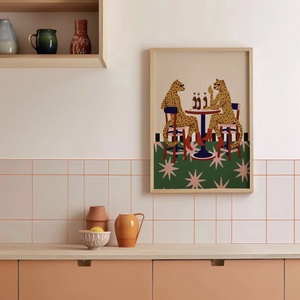 Leopárdok a bárban falikép � luxus hangulatú, modern dekor, 42�30 cm - Meska.hu