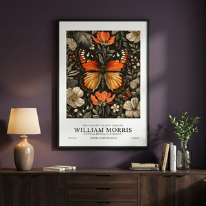 William Morris pillangó falikép � elegáns, látványos design, 42�30 cm, Otthon & Életmód, Dekoráció, Kép & Falikép, Poszter, , MESKA