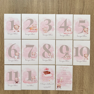 Baba mérföldkő kártyák � 10�15 cm � 1-11 hónap + különleges pillanatok babafotó kellék, babaváró ajándék, Baba - mama, Babafotózás, Baba mérföldkő kártyák, Fotó, grafika, rajz, illusztráció, MESKA