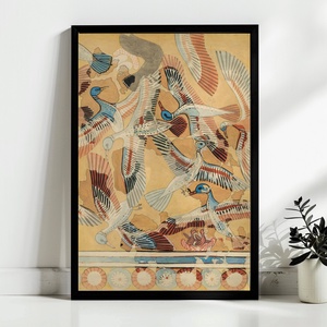 Vintage kacsás poszter � repülő vadkacsák, művészi falikép, 42�30 cm - Meska.hu