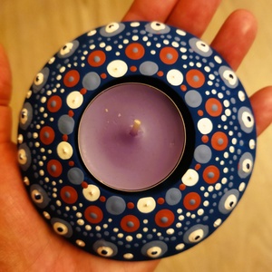 Festett mécsestartó - Meska.hu