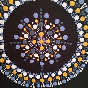 Mandala mintás  akril festmény - művészet - festmény - akril - Meska.hu