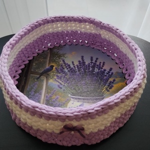 Horgolt kosárka, Otthon & Életmód, Dekoráció, Asztal és polc dekoráció, Dekorációs tál, tartó, Horgolás, MESKA