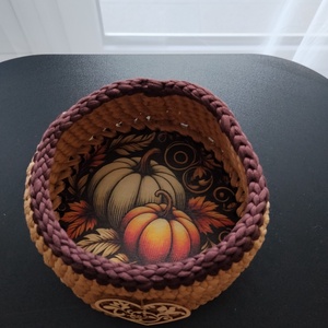 Horgolt kosárka, Otthon & Életmód, Dekoráció, Asztal és polc dekoráció, Dekorációs tál, tartó, Horgolás, MESKA