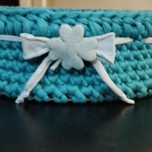 Horgolt kosárka - otthon & életmód - dekoráció - asztal és polc dekoráció - dekorációs tál, tartó - Meska.hu