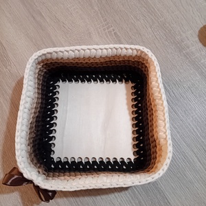 Horgolt kosárka - otthon & életmód - dekoráció - asztal és polc dekoráció - dekorációs tál, tartó - Meska.hu