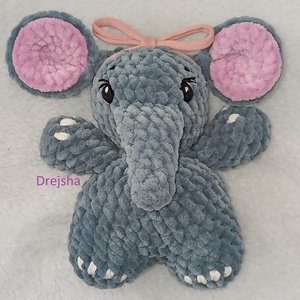 Cuki plüss kis elefánt - játék & sport - plüssállat & játékfigura - elefánt - Meska.hu