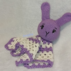 Nyuszi szundikendő, Baba - mama, Baba játékok, Szundikendő, alvóka, Horgolás, MESKA