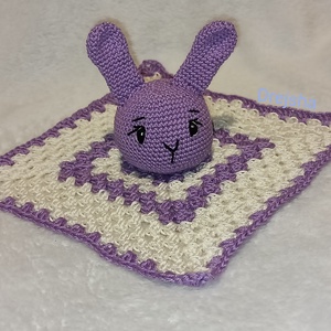 Nyuszi szundikendő - baba - mama - baba játékok - szundikendő, alvóka - Meska.hu