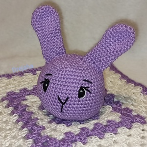 Nyuszi szundikendő - baba - mama - baba játékok - szundikendő, alvóka - Meska.hu