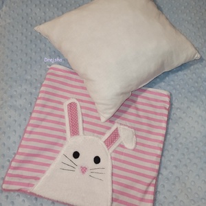 Nyuszis párna - baba - mama - babaszoba dekoráció - gyerek díszpárna - Meska.hu