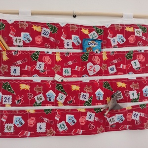 Felakasztható varrott adventi öröknaptár, Karácsony, Adventi díszek, Adventi naptár, Varrás, MESKA