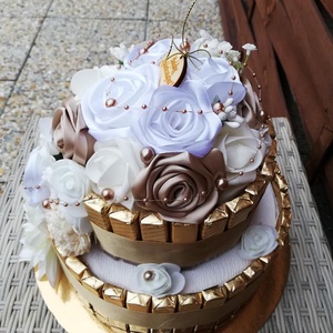Merci torta születésnapra! - esküvő - dekoráció - asztaldísz - Meska.hu