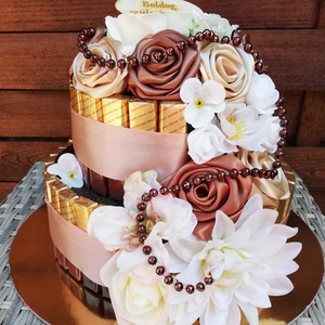 Merci torta születésnapra! - esküvő - dekoráció - asztaldísz - Meska.hu
