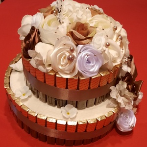 Merci torta születésnapra! - esküvő - dekoráció - asztaldísz - Meska.hu