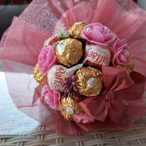 Csokicsokor Raffaello, Ferrero Rocher  - otthon & életmód - dekoráció - virágdísz és tartó - csokor & virágdísz - Meska.hu
