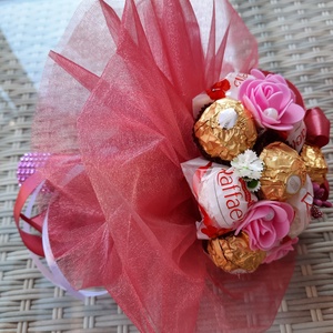 Csokicsokor Raffaello, Ferrero Rocher  - otthon & életmód - dekoráció - virágdísz és tartó - csokor & virágdísz - Meska.hu