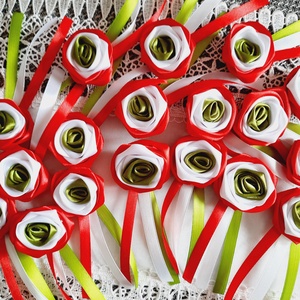 Nemzeti színű kitűző/5db/ - ékszer - kitűző és bross - Meska.hu