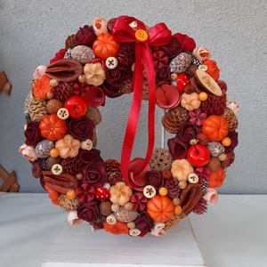 Őszi ajtódísz 27cm, Otthon & Életmód, Dekoráció, Ajtó- és ablak dekoráció, Ajtódísz & Kopogtató, Virágkötés, MESKA