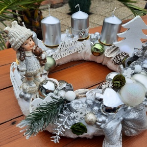 Adventi koszorú  - karácsony - karácsonyi lakásdekoráció - ünnepi asztaldekoráció - Meska.hu