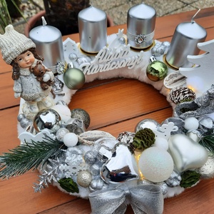 Adventi koszorú  - karácsony - karácsonyi lakásdekoráció - ünnepi asztaldekoráció - Meska.hu