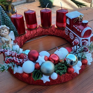 Adventi koszorú  - karácsony - adventi díszek - adventi koszorú - Meska.hu