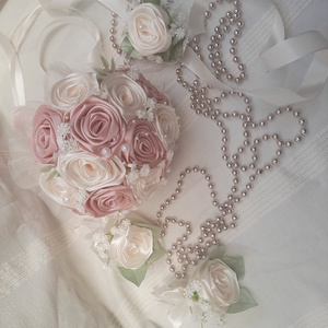 Örökcsokor szett - esküvő - menyasszonyi- és dobócsokor - Meska.hu