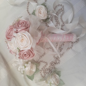 Örökcsokor szett - esküvő - menyasszonyi- és dobócsokor - Meska.hu