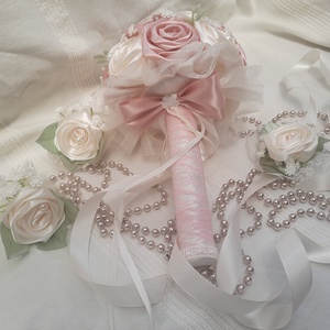 Örökcsokor szett - esküvő - menyasszonyi- és dobócsokor - Meska.hu