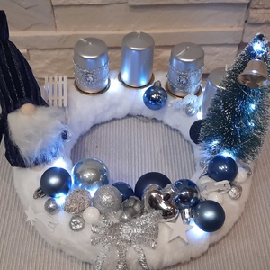 Hóemberes adventi koszorú  - karácsony - adventi díszek - adventi koszorú - Meska.hu