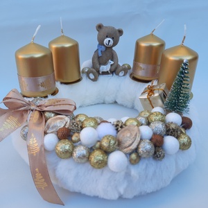 Macis adventi koszorú , Karácsony, Adventi díszek, Adventi koszorú, Virágkötés, Mindenmás, MESKA